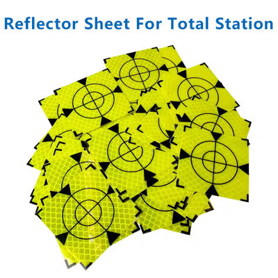 100 sztuk Wielkość 60mm 20 30 40 50 80 Odblaskowy arkusz dla całkowitej stacji Badanie geograficzne Fluorescencyjny zielony trójkąt Odblaskowy naklejka