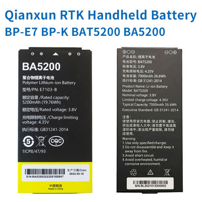 Oianxun RTK/GPS Przenośna bateria BP-E7 BP-K BAT5200 BA5200 Przenośne pomiary CH6, CH5, CH3, CH4
